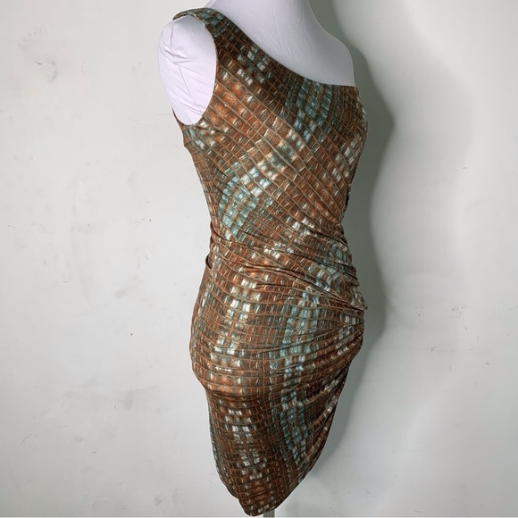 Torn by Ronny Kobo Women's Bodycon One Shoulder Multicolor Bodycon Dress Size XS - Picture 11 of 13